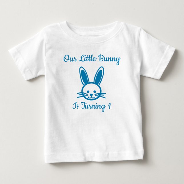 Little Bunny 1st Birthday T Shirt (Framsida)