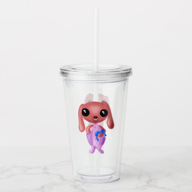 Little Bunny Acrylic Tumbler Take Away Mugg (Framsida)