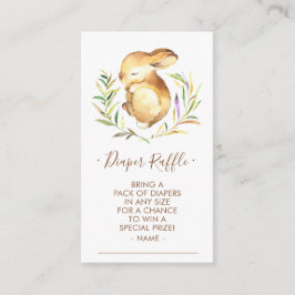 Little Bunny Baby Shower Diaper Raffle Biljett Tilläggskort