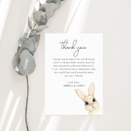 Little Bunny Baby Shower - tack för ditt kort