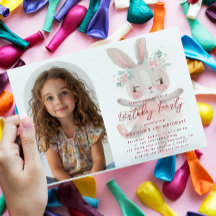 Little Bunny Ballerina Anpassningsbar Photo Rosa B