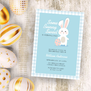 Little Bunny Birthday Sweet Påskhare Inbjudningar