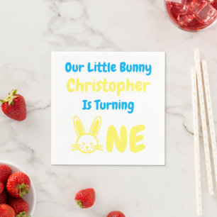 Little Bunny Boy 1st Birthday Pappersservett