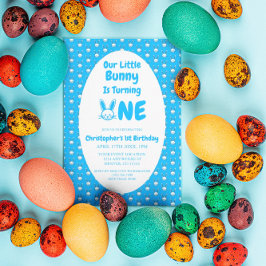 Little Bunny First Birthday Inbjudningar