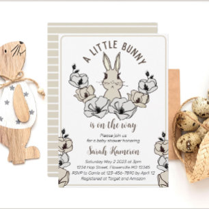 Little Bunny Gender Neutral Baby Shower Inbjudningar