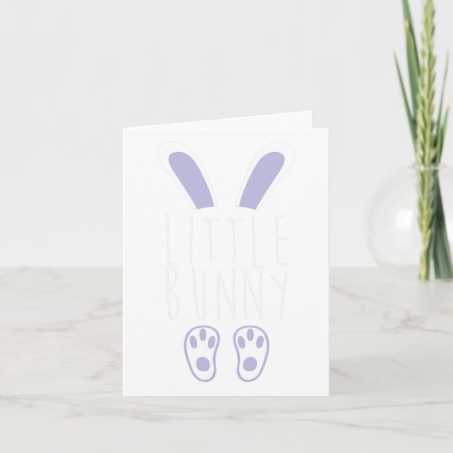 Little Bunny Glad påsk Egg Hunting Funny Påsk Kort (Framsida)