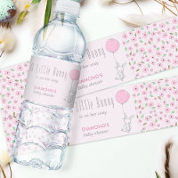 Little Bunny Rosa Blommigt Baby Shower