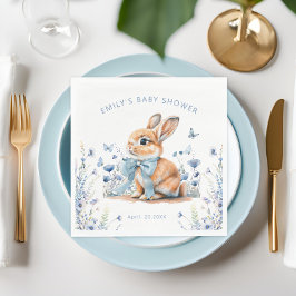 Little Bunny WildblommBaby Shower Boy Pappersservett