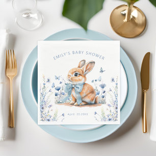 Little Bunny WildblommBaby Shower Boy Pappersservett