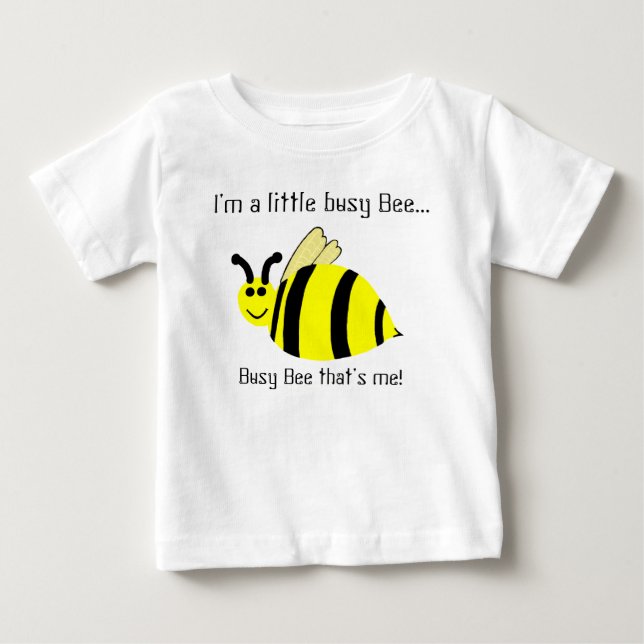 Little Busy Bee Gult Humla Kids' Shirt T-shirt (Framsida)