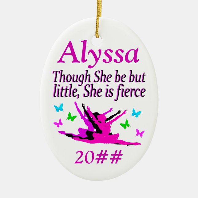 LITTLE but FIERCE PERSONLIG BALLERINA ORNAMENT (Framsidan)
