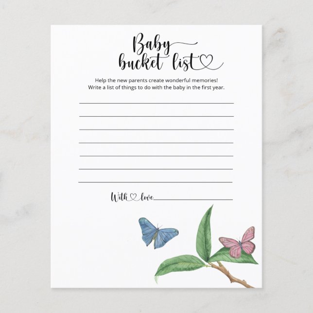 Little Butterflies - Baby bucket list (Framsida)