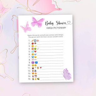 Little Butterflies - babydusch emoji pictionary