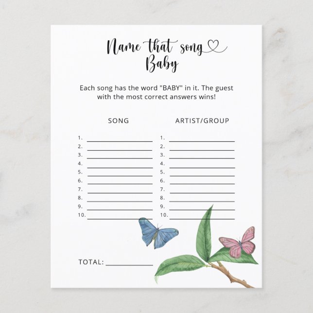 Little Butterflies - Namn den Baby Sång (Framsida)