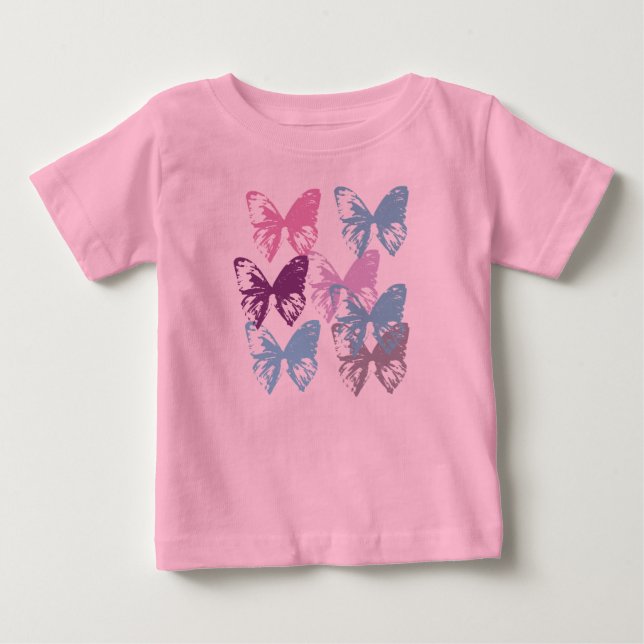 Little butterflies tshirt for baby tee shirt (Framsida)