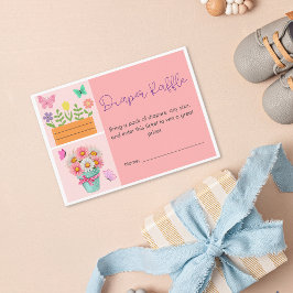Little Butterfly är hennes väg Cute Whimsical Rosa Tilläggskort
