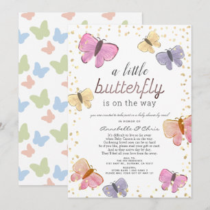 Little Butterfly Baby Shower by Mail Inbjudningar