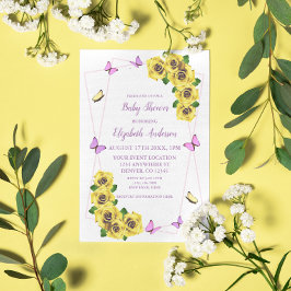 Little Butterfly Baby Shower Inbjudningar