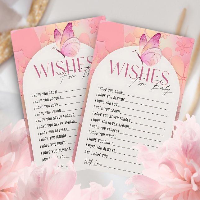 Little Butterfly Baby Shower önskemål för baby (Skapare uppladdad)