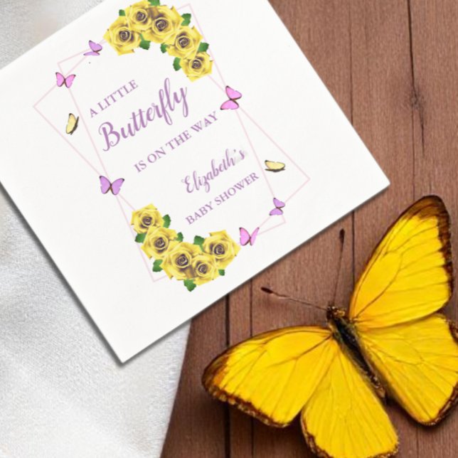 Little Butterfly Baby Shower Pappersservett (Skapare uppladdad)