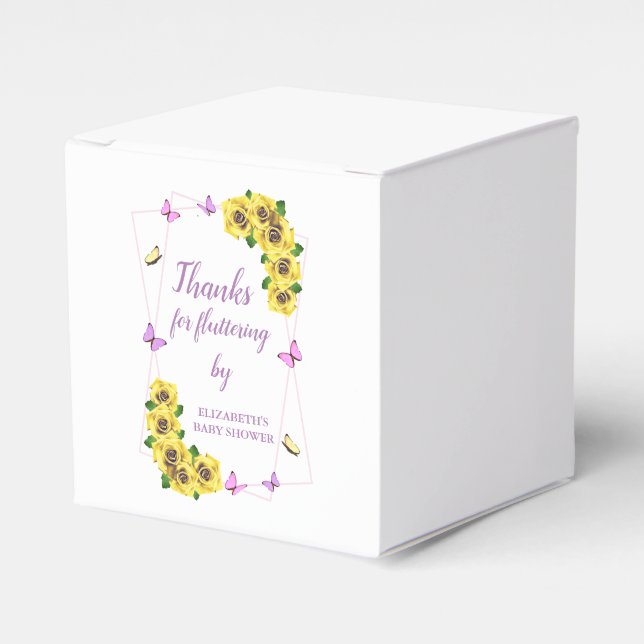 Little Butterfly Baby Shower Presentaskar (Framsidan Sidan)