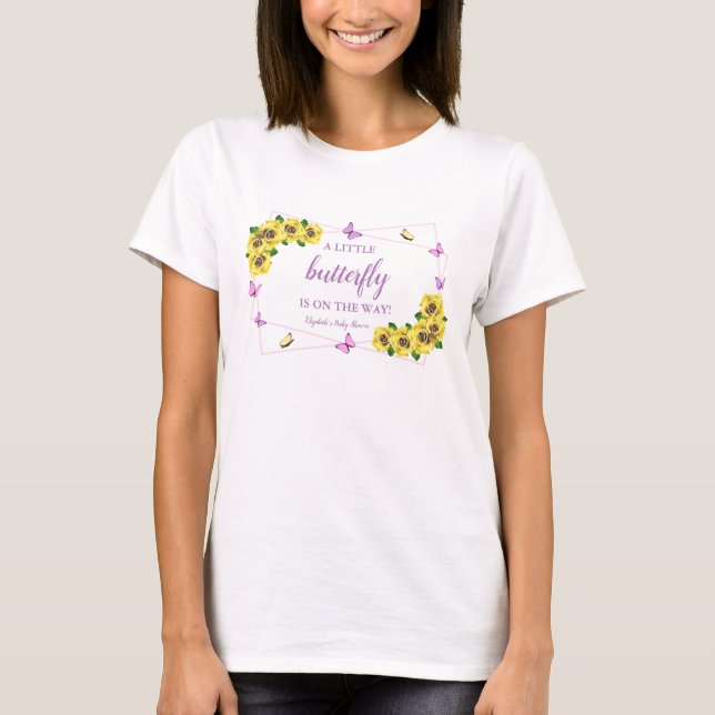 Little Butterfly Baby Shower T Shirt (Framsida)