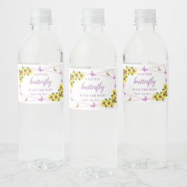 Little Butterfly Baby Shower Vattenflaskor Etikett