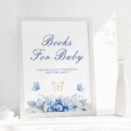 Little Butterfly Bokar for Pojke Baby Shower Poster