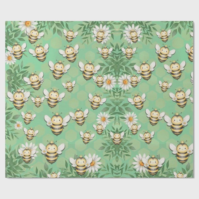 Little Buzz Bee Wrapping papper Presentpapper (Platt)