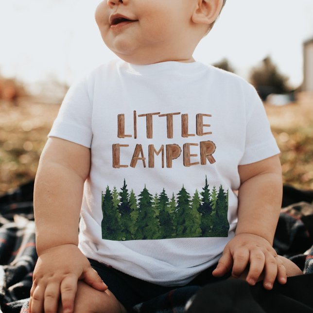 Little Camper Watercolor Woodland T Shirt (Skapare uppladdad)