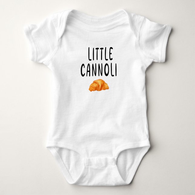 Little Cannoli Baby Pastry shirt, Hipster Baby T Shirt (Framsida)
