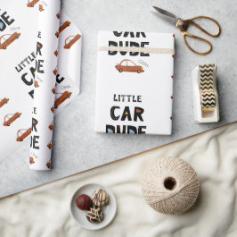 Little Car Boy First Namn Boy Birthday Presentpapper