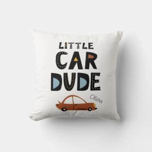Little Car Boy First Namn Kudde
