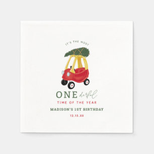 Little Car Helgdag Oanbudsful Födelsedagsfest Pappersservett