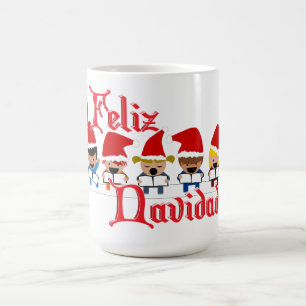 Little Carolers Singing Feliz Navidad jul Kaffemugg