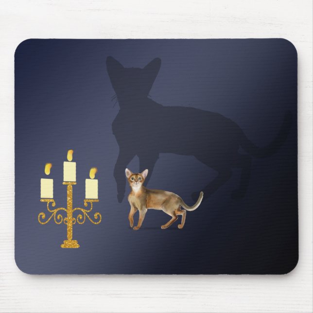 Little Cat med en enorm Shadow Mousepad Musmatta (Framsidan)