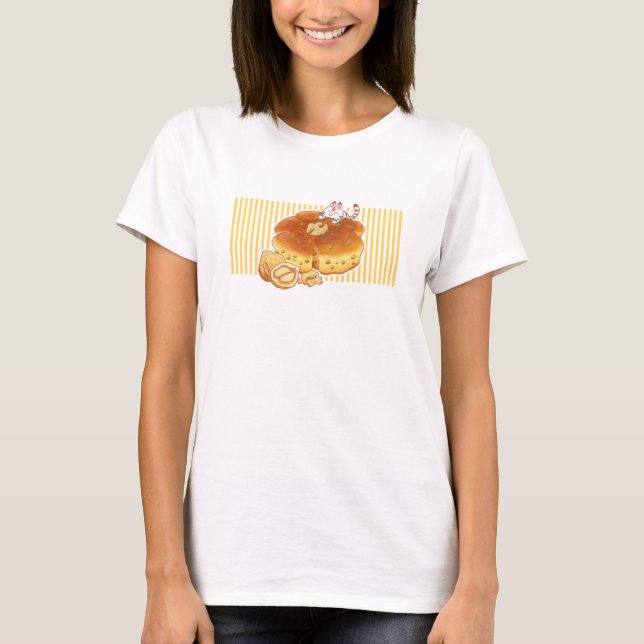 Little Cat & Walnut bread T Shirt (Framsida)