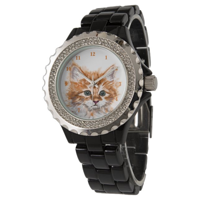 Little Cat Watch I Kärlek Pets Armbandsur (Vinklad)