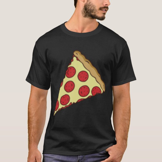 Little Cheesy Pepperoni Pizza Slice T Shirt (Framsida)