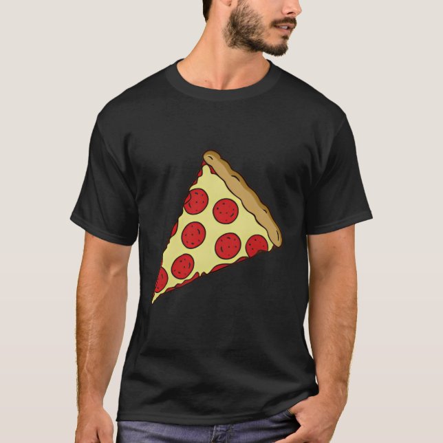 Little Cheesy Pepperoni Pizza Slice T Shirt (Framsida)