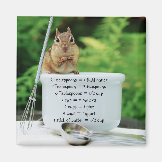 Little Chef Chipmunk Measurement Equivalents Magnet (Framsidan)