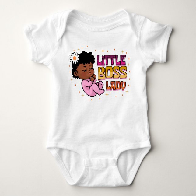 Little Chef Dam Melanin Black Flicka Infant T Shirt (Framsida)