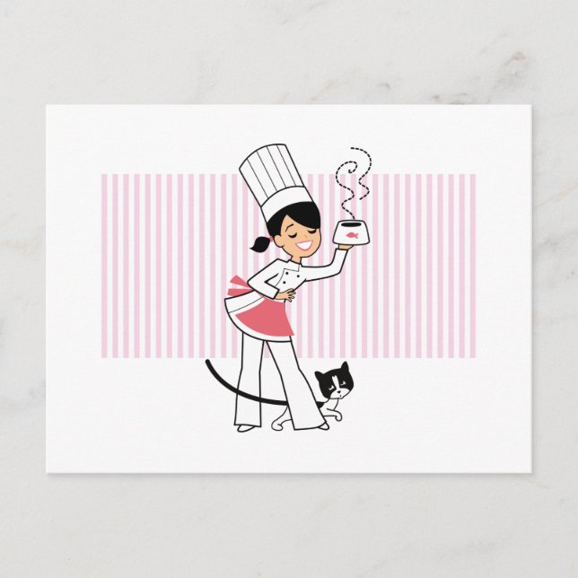 Little Chef Illustration på Vykort (Framsida)