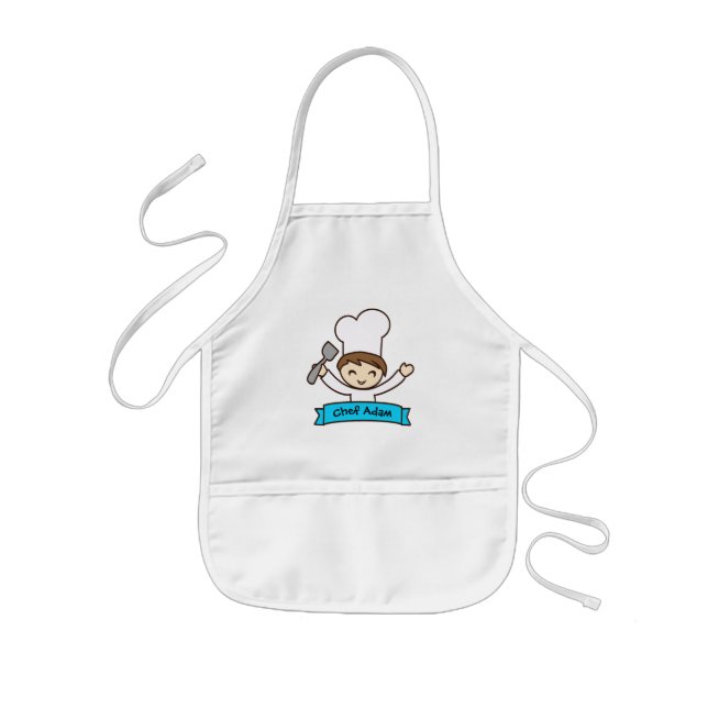 "Little Chef" Kids' Graphic Apron Barnförkläde (Framsidan)