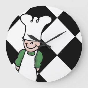 Little Chef Tecknad Kitchen Stor Klocka