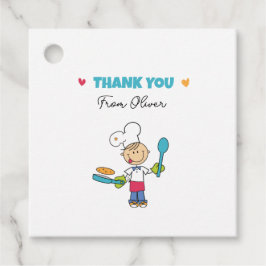 Little Chef Thank You Tags for Kids’ Parties Gåvor Etiketter