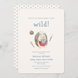 Little Chef Wild Woodland Hedgehog Baby Shower  Inbjudningar
