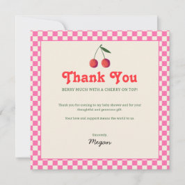 Little Cherry Retro Baby Shower Tack Kort