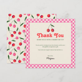 Little Cherry Retro Baby Shower Tack Kort