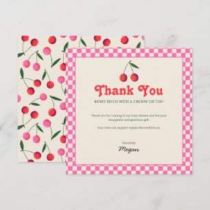 Little Cherry Retro Baby Shower Tack Kort